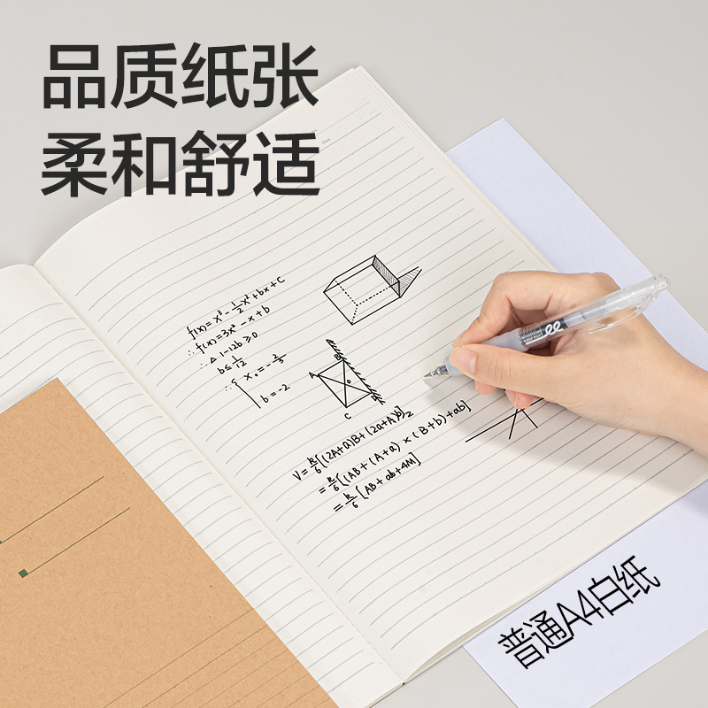 Delik N66 - A530 / B580 / A460 papel kraft soft copy simple horizontal libro de registro de trabajo comercial image 3