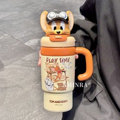 猫和老鼠儿童保温杯可爱双饮水杯茶水分离冰霸杯不锈钢上学专用杯