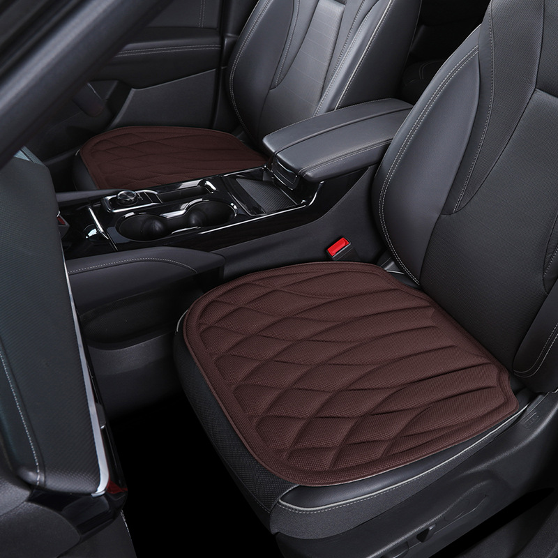 Car seat cushion made of seaweed fiber, breathable and heat-pressed for all seasons, one-piece molded latex, universal non-slip seat cushion three-piece set