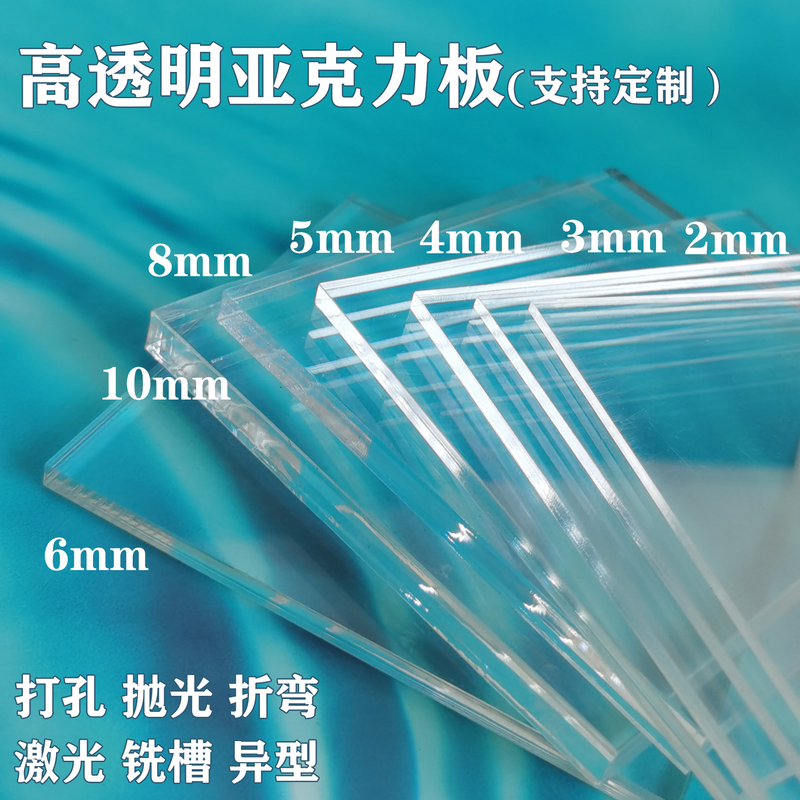 High-transparency acrylic sheet, thickened for carving and drilling, DIY plexiglass sheet, bendable, UV-resistant, and used as a partition or screen High-transparency acrylic sheet, thickened for carving and drilling, DIY plexiglass sheet, bendable, UV-resistant, and used as a partition or screen