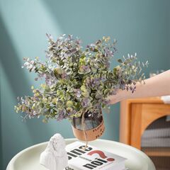 假花跨境金錢葉尤加利束仿真花廠家家居裝飾婚慶INS風批發MW04401