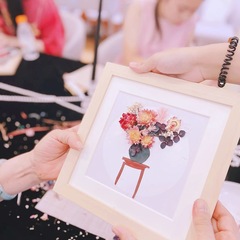 手工diy創意禮物乾花相框製作材料包永生花團建沙龍暖場擺件畫框