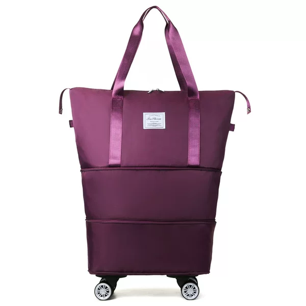 Oxford Cloth Large-Capacity Travel Bag with Wheels, Expandable Universal Wheel Luggage Storage Bag, Maternity Bag for Expectant Mothers