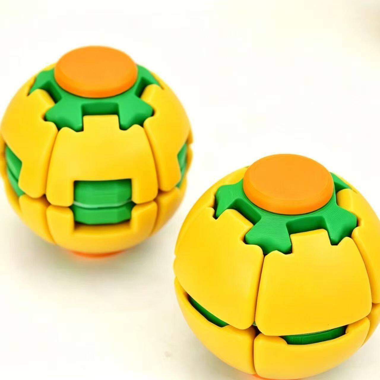 Impresión 3D juguetes descompresivos bola de descompresión giratoria doble juego giroscopio de punta de dedo juguetes de oficina para aliviar el aburrimiento