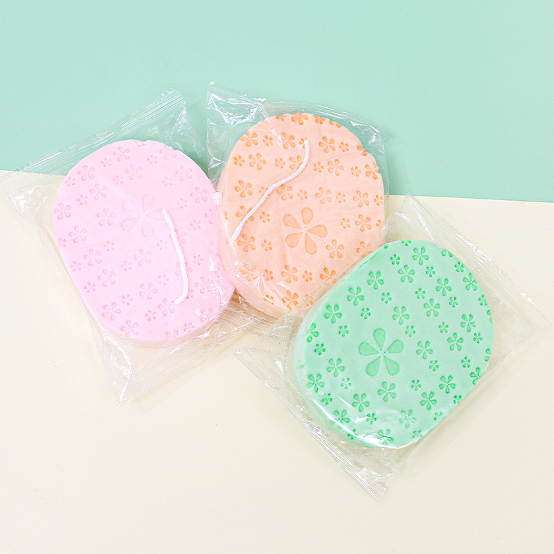 Fábrica a medida 18T lavado de cara lavado color de algodón aleatorio limpieza de maquillaje limpia esponja de PVA