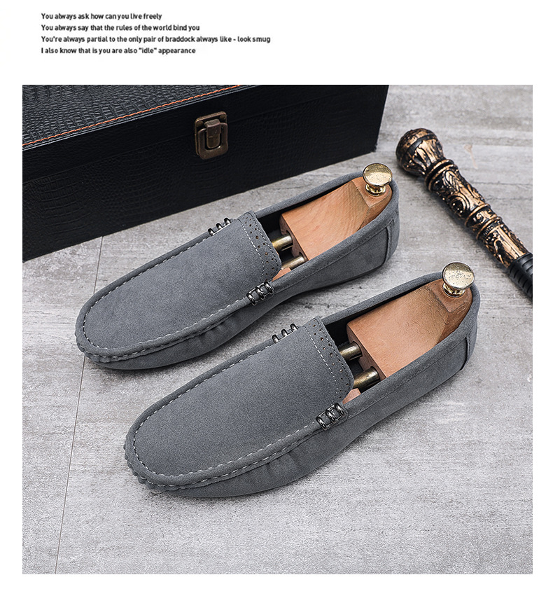 Neue Beanie Schuhe Herren Trend Wildleder Slipper alles mit Loafers_voghion.com