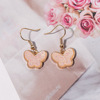 Fashionable earrings, fresh cute resin with butterfly, European style