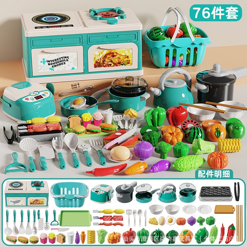 Kit de cocina simulado 76 piezas - Maca Green