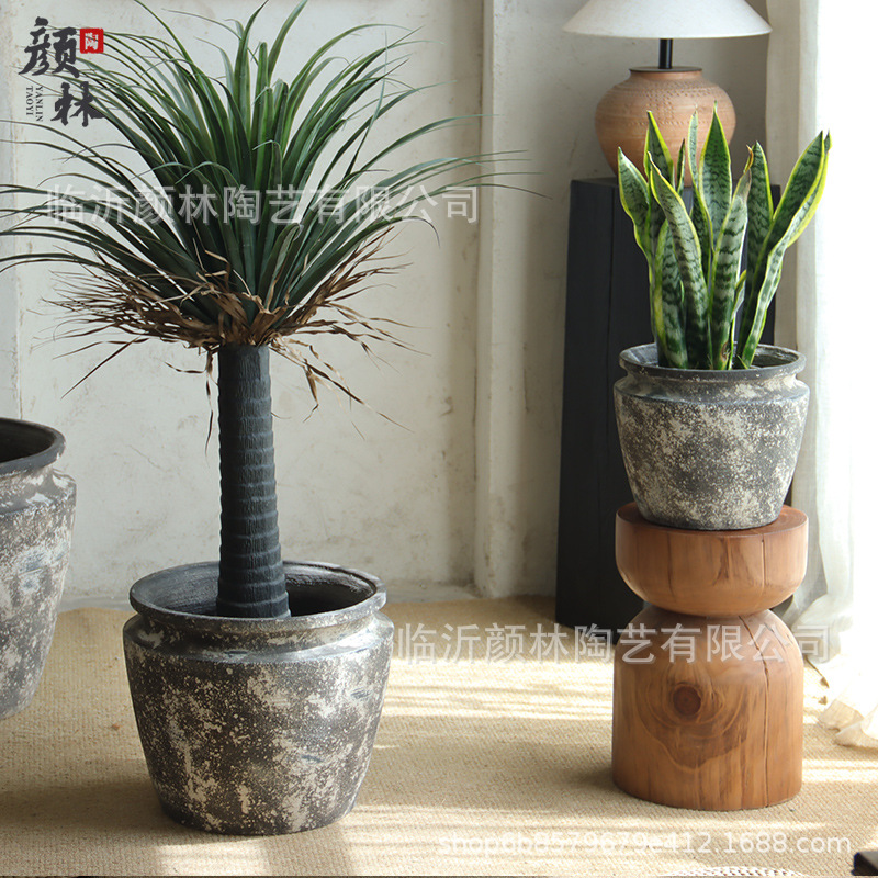 Hacer viejos árboles de gran calibre maceta de imitación de plantación verde de gran tamaño contenedor paisajístico decoración maceta paisajística sala de estar maceta de suelo