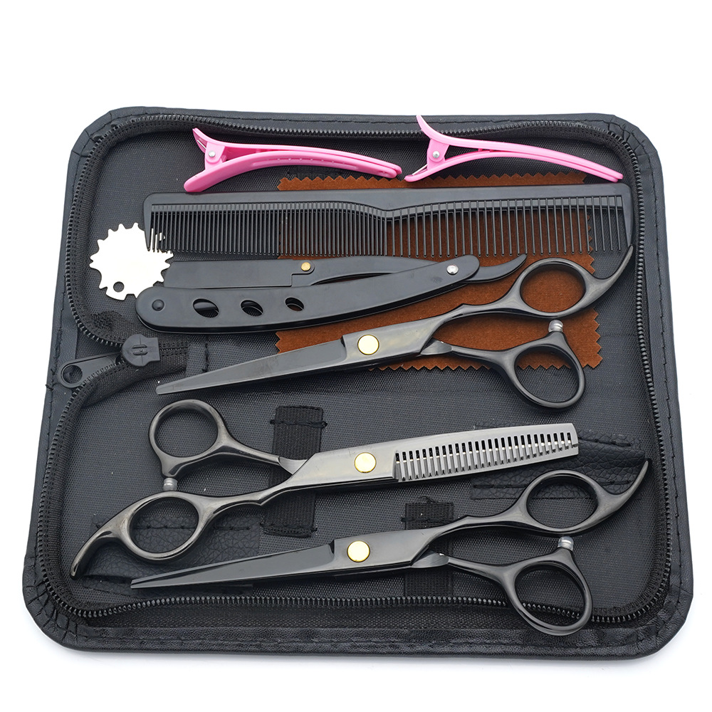 Estilista profesional, tijeras de corte de pelo, corte de pelo, corte de pelo, corte de pelo, corte de dientes fino, juego de corte de belleza con flequillo especial para peluquero