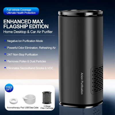 Cross-Border Deodorizing Small USB Hava təmizləyiciləri - tc-022-purifier-black