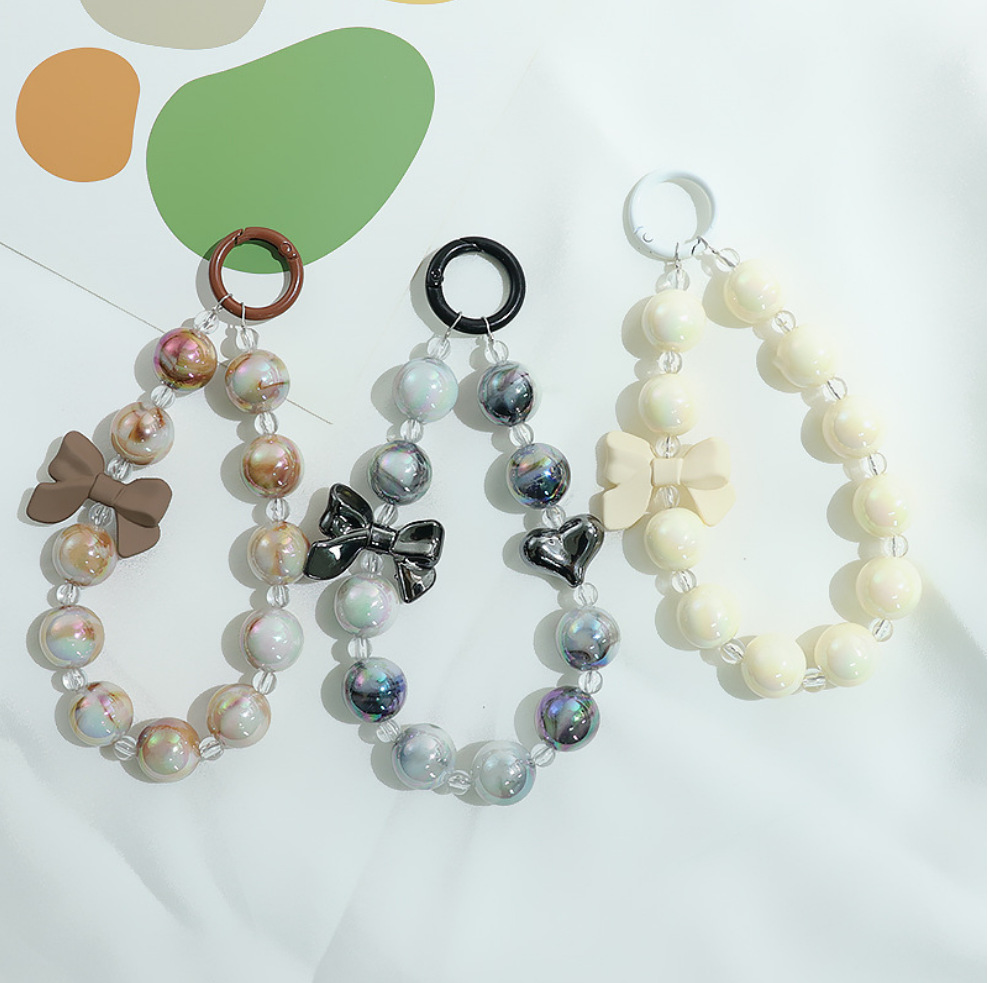 Tiktok-Style Heart Bracelet Phone Case Accessory Handbag Chain Box Decoration Pendant Korean-Style Jewelry