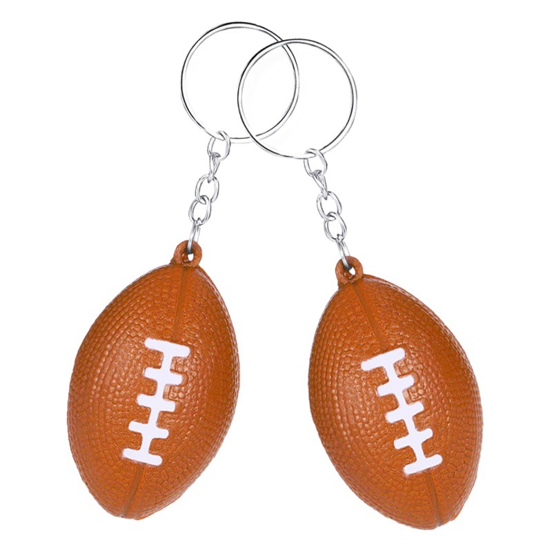 Llavero de Espuma en Forma de Balón de Rugby – Mini, Anti-Estrés, Ideal para Mochilas, Mayorista