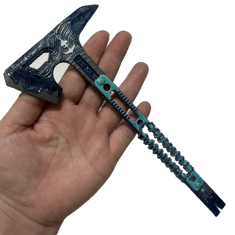 デルタ周辺黒海トマホーク武器モデル合金武器装飾品黒海手斧同じ実物おもちゃ|undefined