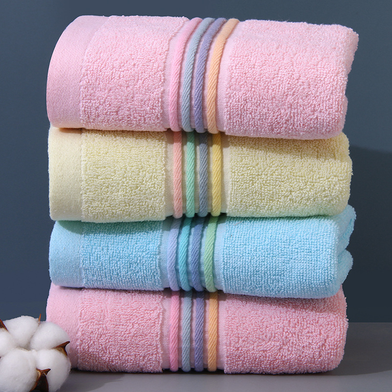 Towel Wholesale Pure Cotton Household Thickeneded Water-Absorbent Face Wash Special Pure Cotton Adult Face Towel Polyester Cotton Gaoyang Manufacturer