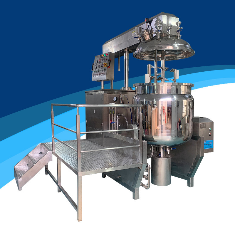 500L升降真空乳化锅化妆品均质乳化机膏霜液压升降乳化机厂家