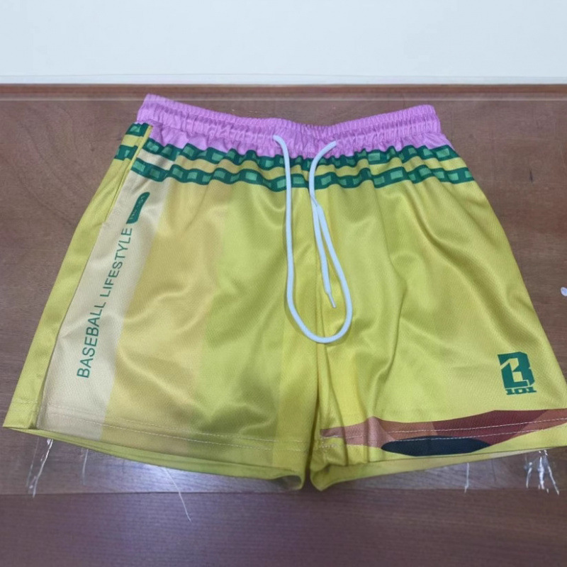 Hot-Selling One-Piece Triangle Mesh Digital Printed Mesh Shorts, Summer Style, Versatile Casual Multi-Color Shorts