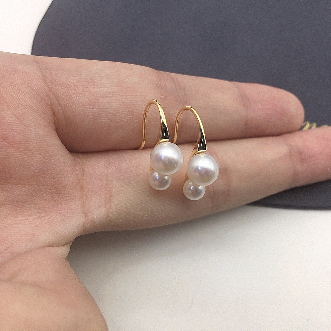 23g Weight 925 Sterling Silver Ear Needle Material Ear hook Classification 1 Pair Quantity Daily Occasion Freshwater Pearl Material Geometric Pattern Women's Gender Simple Style Style 1 Pair Freshwater Pearl Freshwater Pearl Earrings Geometric Ear Hook 20