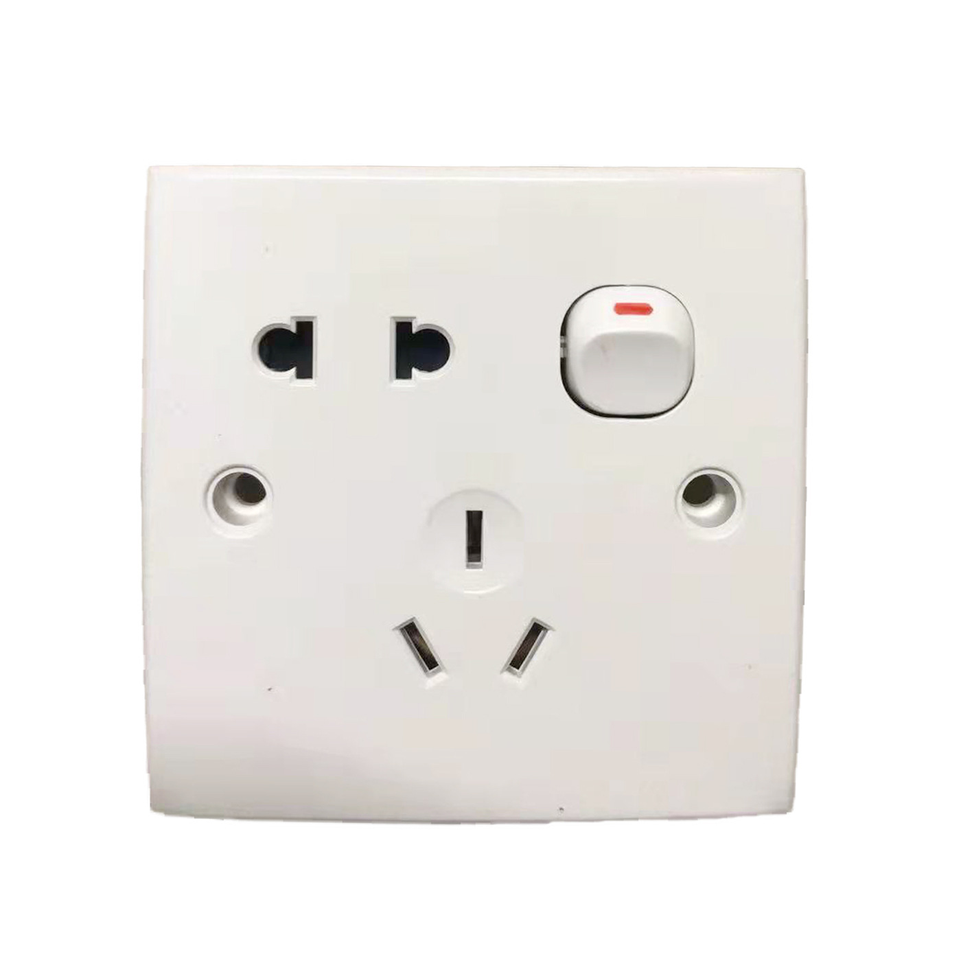 M外贸出口ABS开关插座86开关插座一开五孔一开二三孔插座