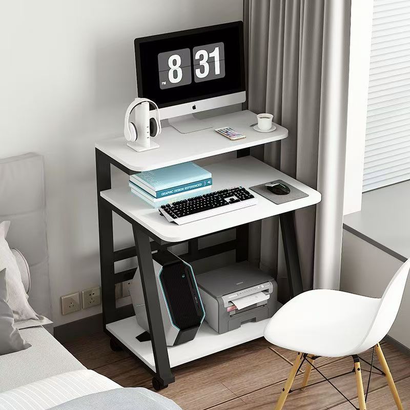Small Movable Desk for Rental Apartments, Home Bedroom Desk, Simple Modern Small Apartment Clearance Computer Desk