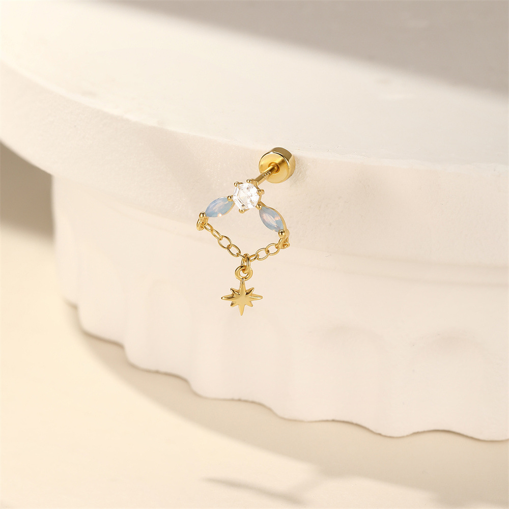 1g Weight Ear Studs Classification Ear Cartilage Rings & Studs Piercing Type 1 Piece Quantity Daily Occasion 925 Sterling Silver Material Geometric Pattern All Seasons Season Unisex Gender Elegant Style 1 Piece Ear Cartilage Rings & Studs Elegant Geometric 925 Sterling Silver Ear Cartilage Rings & Studs 19