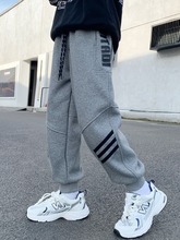 儿童装男童秋装裤子2024新款中大童秋季加绒男孩运动春秋冬款卫裤