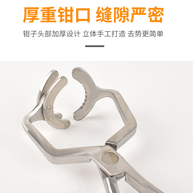 herramienta de ligadura para ciervos, mulas, burros, herramienta de castración de acero inoxidable para caballos, herramienta de castración para animales sin sangre para estimular el potencial de la carne