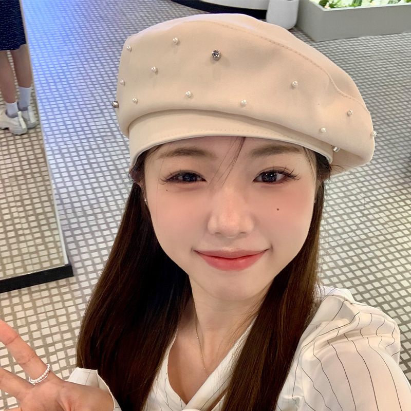 Zhou Gi para la versión coreana temperamento boina niños primavera y otoño mostrar la cara pequeño sombrero pintor japonés sensación alta retro versátil