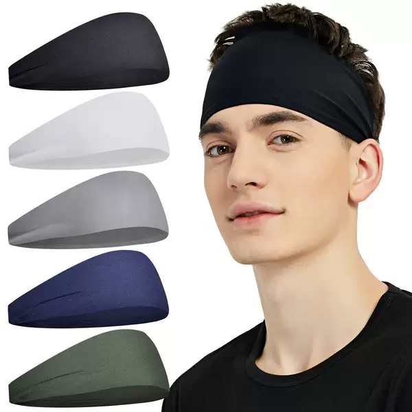 Women's Headband Elastic Hair Band Non-slip Soft Fabric Sweat-absorbent Yoga Running Hiking Baseball Basketball Sports Hair Accessories