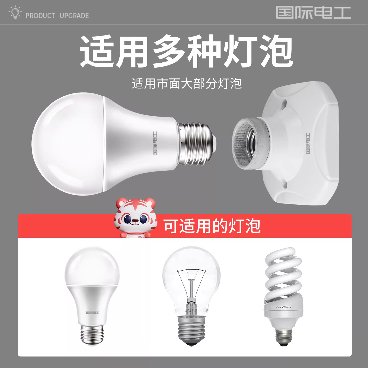 E27 escondido 86 tipo conector de lámpara de ahorro de energía LED tornillo roscado base de panel de cabeza de lámpara general al por mayor