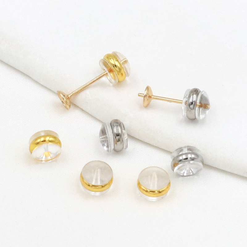 Hamburg 18K Gold-Edged Earring Jewelry Anti-Drop Ear Caps DIY Earring Accessories Eco-Friendly Silicone Ear Clips Hamburg 18K Gold-Edged Earring Jewelry Anti-Drop Ear Caps DIY Earring Accessories Eco-Friendly Silicone Ear Clips