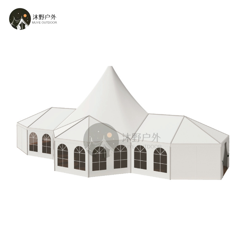 Muye gran exposición al aire libre celebraciones de aleación de aluminio montaje cabina de bodas tienda de almacenamiento de aleación de aluminio