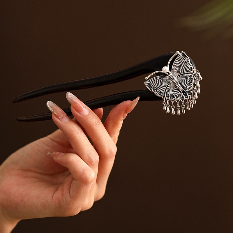 U자형 티베트나비 15cm [흑단]