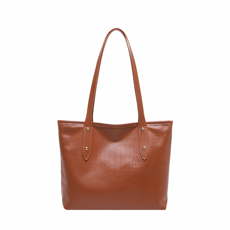 Bolso de mujer coreano de gran capacidad, bolso de moda 2024, nuevo nicho, bolso de viaje de textura, bolso de hombro retro.