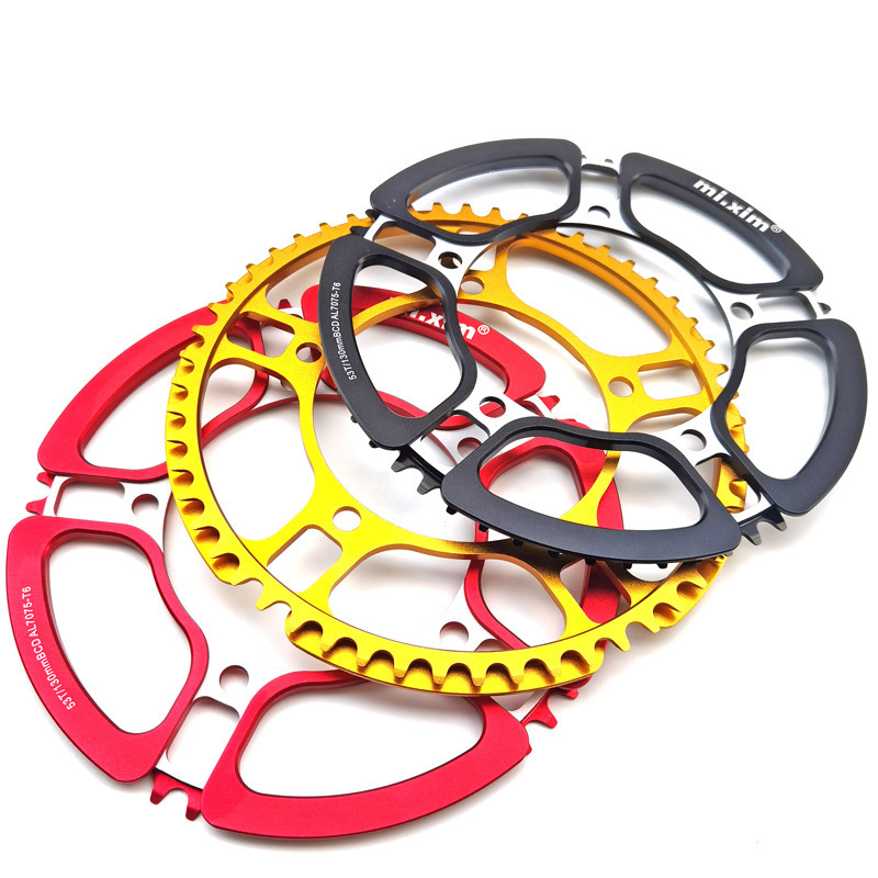 Mi.xim petal de carretera BMX coche plegable hueco disco de dientes 53T con eje central