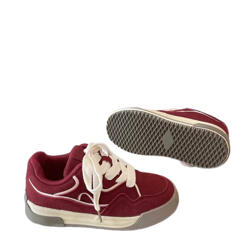 Ángela zapatos de suela roja gruesa para mujeres primavera y verano 2025 nuevos cómodos zapatos blancos casuales zapatos deportivos para mujeres