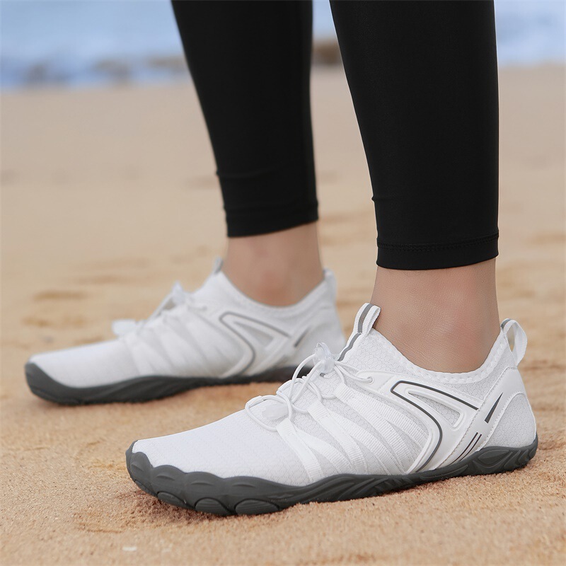 Outdoor non-slip wading shoes for men, cut-resistant, quick-drying, suitable for beachcombing, diving, wading, and indoor fitness, five-toed shoes