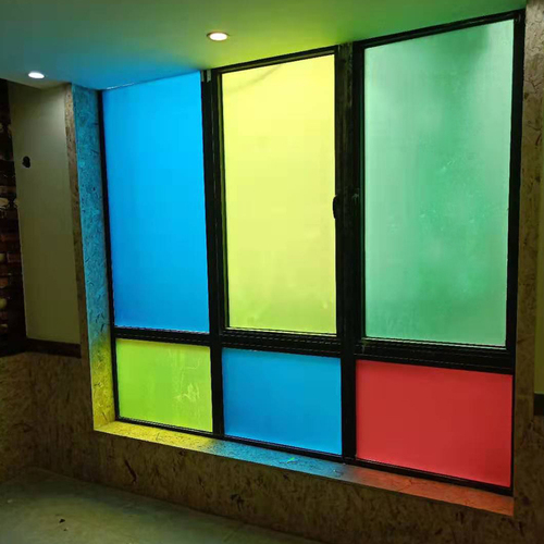 Colorful glass film window frosted sticker sun protection light shading decorative film translucent opaque red yellow blue green black purple