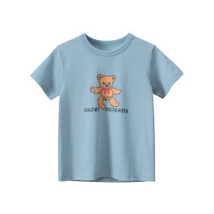 27home Korean style children's clothing summer new 2024 girls' short-sleeved T-shirt summer little bear baby clothes first-hand source 