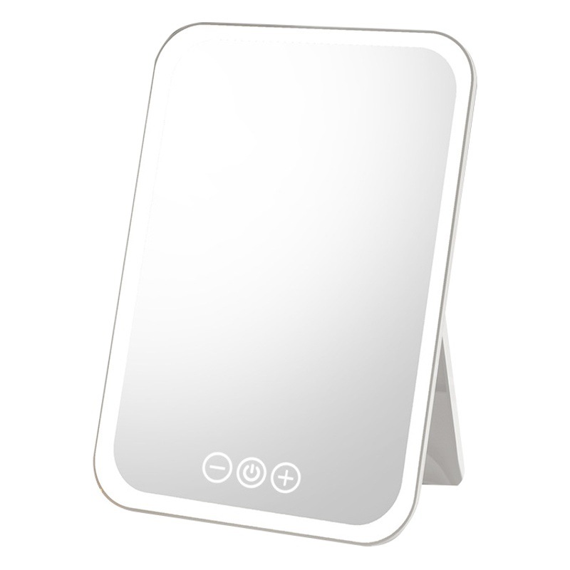 Espejo de maquillaje LED explosivo transfronterizo Espejo portátil Espejo de tocador plegable con luz Espejo de relleno de escritorio