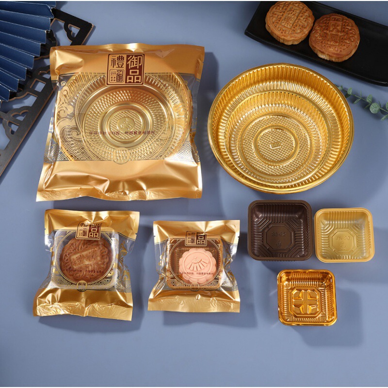 2025年新作中秋節特製大型月餅包装袋、焼き菓子、卵黄パイ生地機械密封袋 0.5kg枚/袋入り|undefined