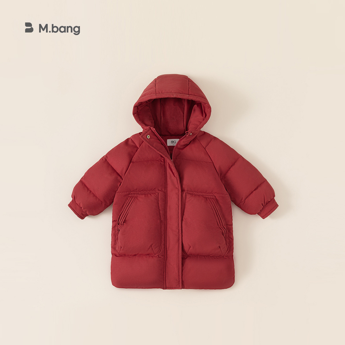 Babycity niños abajo chaqueta rojo largo invierno ropa para niños y niñas chaqueta con capucha caliente DY23005
