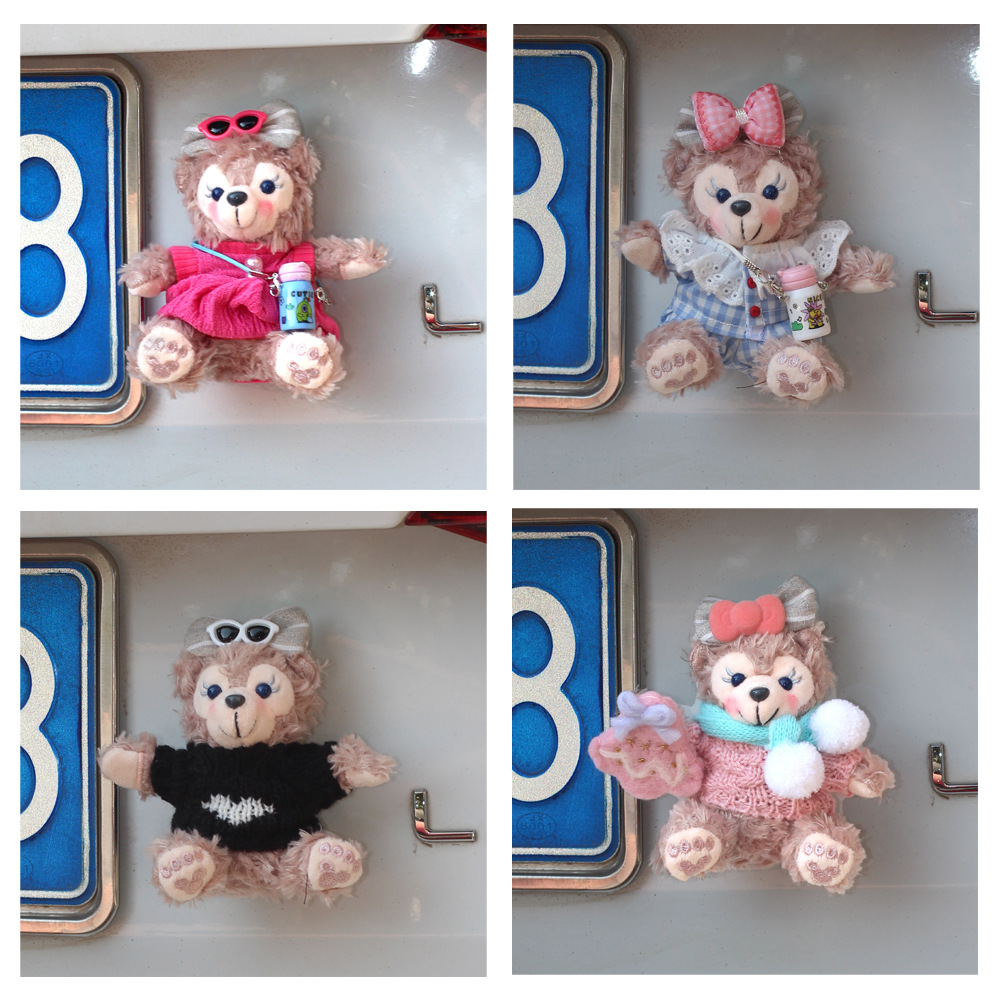 Cute Bear Car Colgante trasero Decoración trasera maletero Muñeco Decoración exterior del coche Decoración del coche Mujer