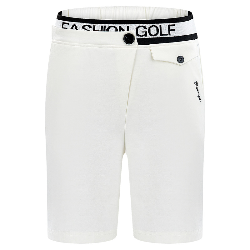 Damkläder GOLF elastiska fempunktsbyxor casual fashion sportshorts_voghion.com