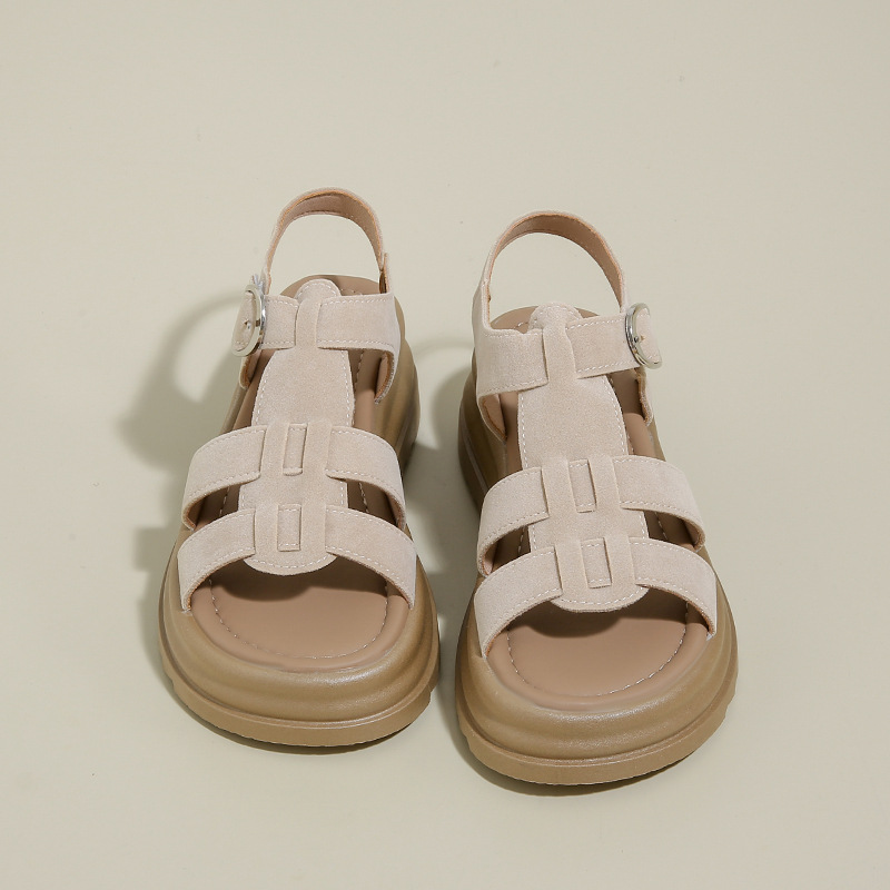 Sandalias romanas de primavera y verano para mujeres 2026 nuevos zapatos de moda para mujeres, zapatos de playa gruesos y suaves no cansados