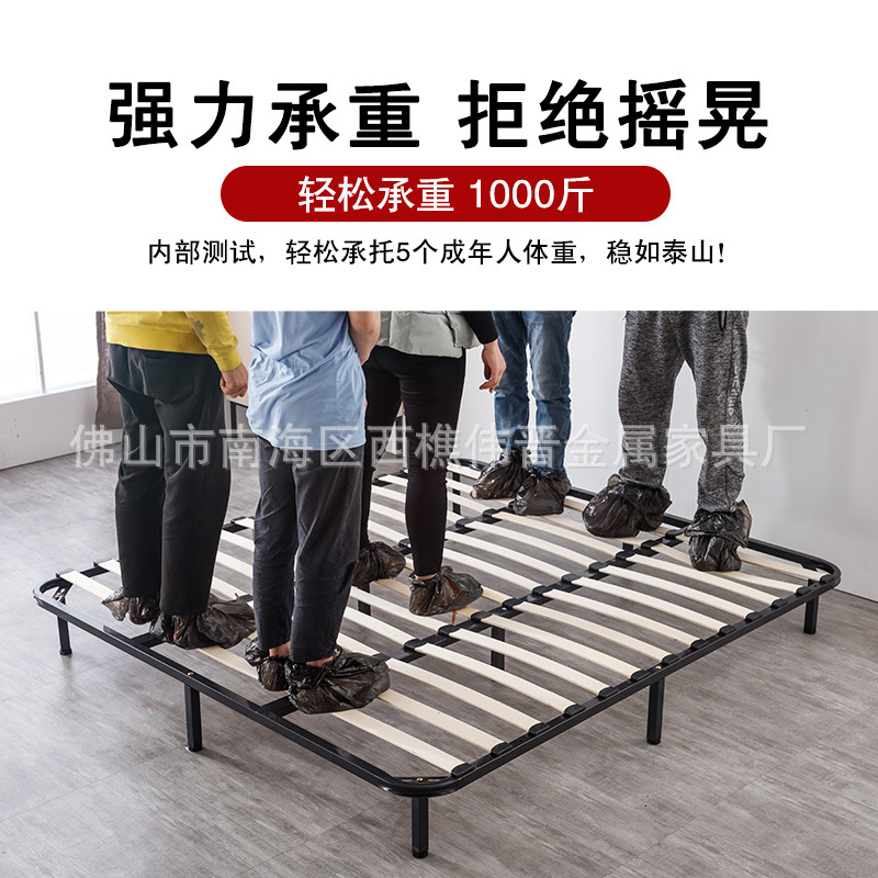 Breathable Tatami Slatted Bed Frame, High-Box Storage Bed Base with Up-and-Down Pneumatic Hydraulic Lift System