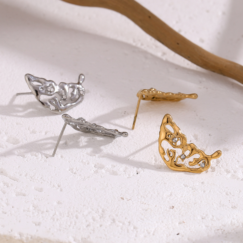 Hollow Wings Stainless Steel Earring