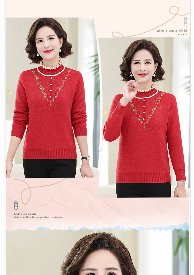 E5899 940K ÁO LEN NỮ TAIRYA MÙA XUÂN THU ĐÔNG TRUNG NIÊN DÀY ẤM THỜI TRANG NỮ G03 SẢN PHẨM MỚI