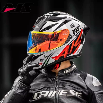 Motosiklet kaskı (dəbilqə) – plus size Safety Helmet 3C - white-spider-symphony-red-common-day-and-night-20-expensive-m