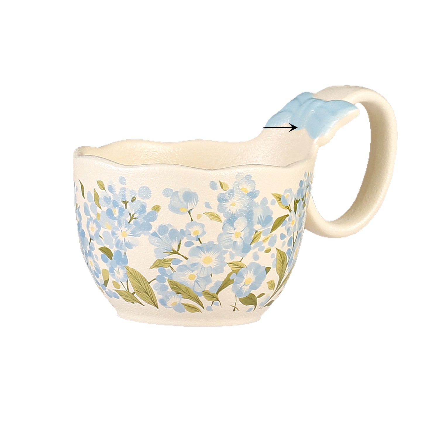 Creativo de alto valor floral taza de cerámica marca regalo de mano taza de desayuno personalidad regalo de la oficina taza de agua